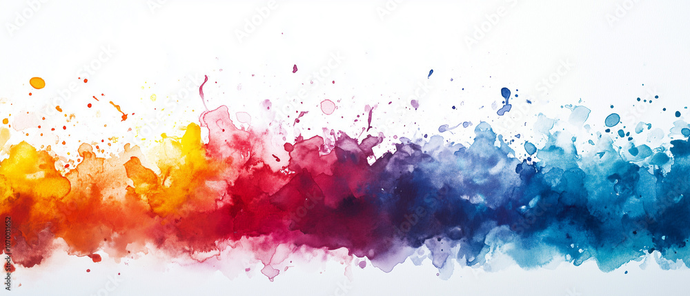 Abstract Watercolor Background with Splashes. Abstract Watercolor Background with Splashes.