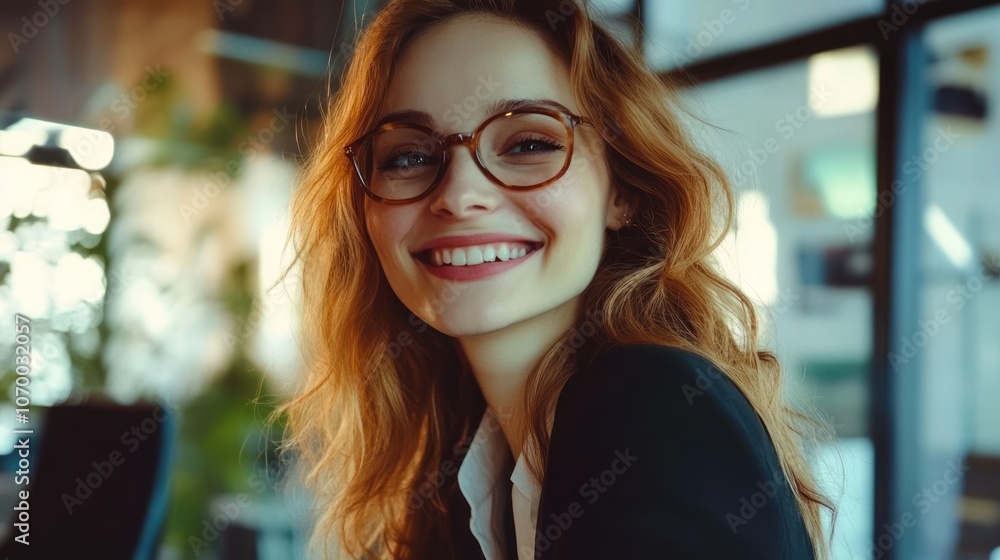 Smiling Woman in Glasses Smiling Woman in Glasses