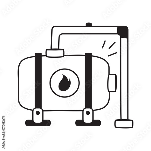 Get this amazing icon of fuel tank in trendy style