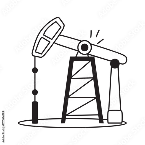 Oil drilling rig illustrating fossil fuel extraction