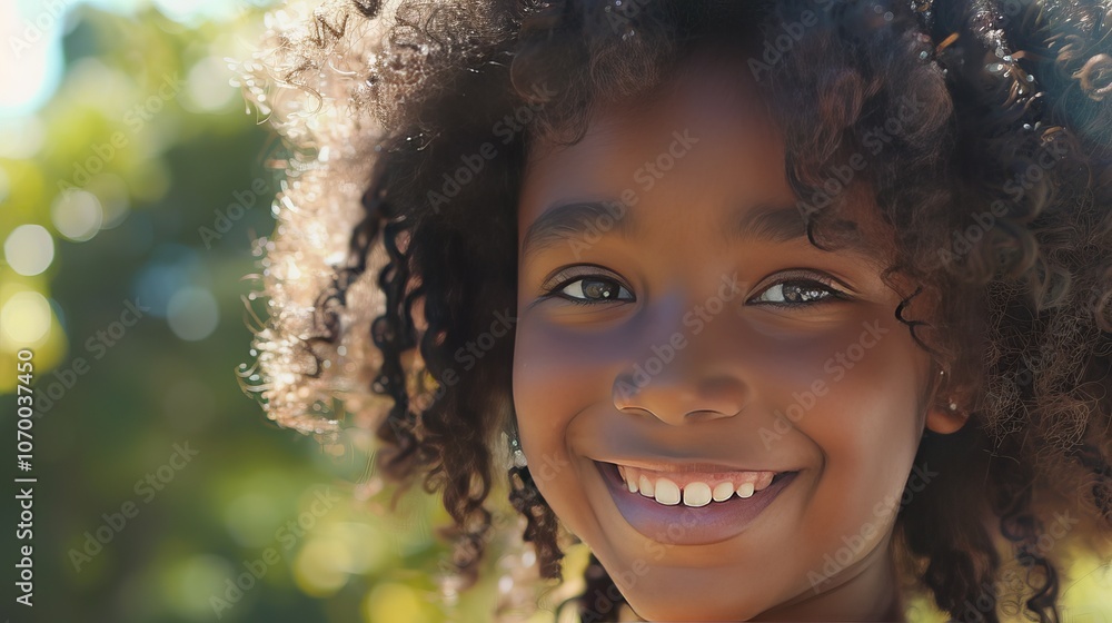 Young happy African girl Smiling. Close up portrait with copy space . Young happy African girl Smiling. Close up portrait with copy space .