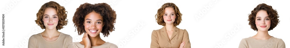 An isolated PNG portrait of a smiling young woman in casual attire shows her natural beauty and beauty An isolated PNG portrait of a smiling young woman in casual attire shows her natural beauty and beauty