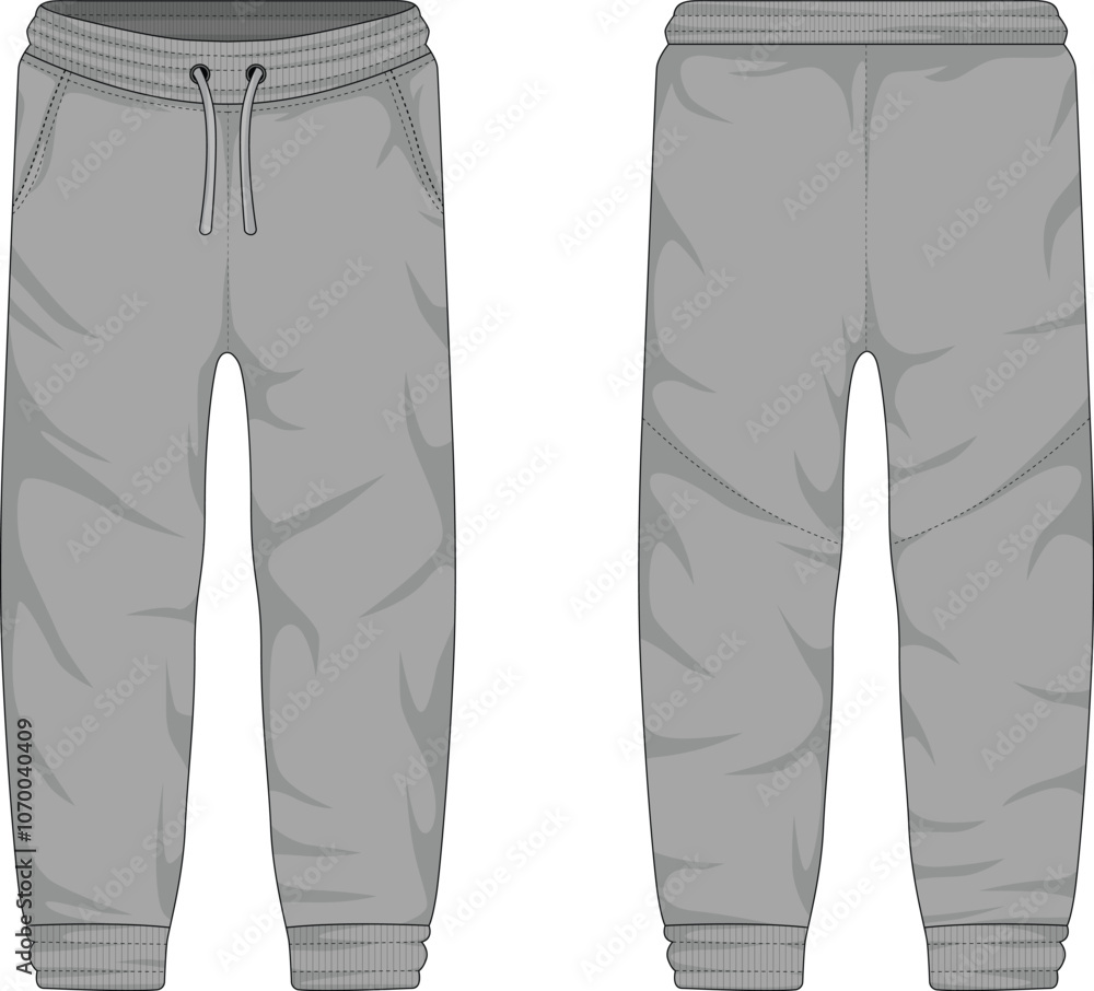 Plain grey sports training pants mockup Plain grey sports training pants mockup