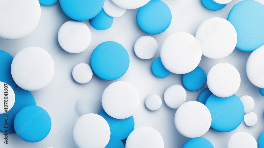 An abstract composition of blue and white circles of varying sizes, creating a dynamic and modern aesthetic. An abstract composition of blue and white circles of varying sizes, creating a dynamic and modern aesthetic.