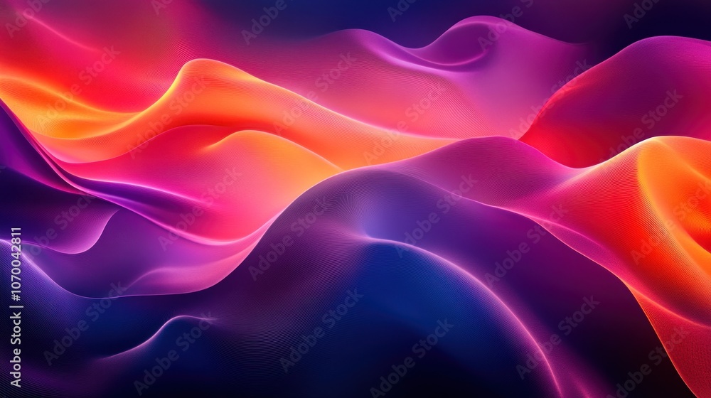 Fototapeta premium Abstract background with flowing, colorful, wavy lines.