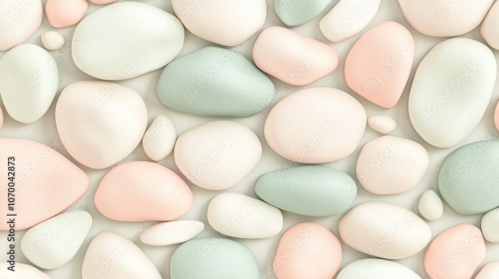 A vibrant array of smooth, colorful pebbles in pastel shades of pink, mint, and cream, creating a soothing background. A vibrant array of smooth, colorful pebbles in pastel shades of pink, mint, and cream, creating a soothing background.