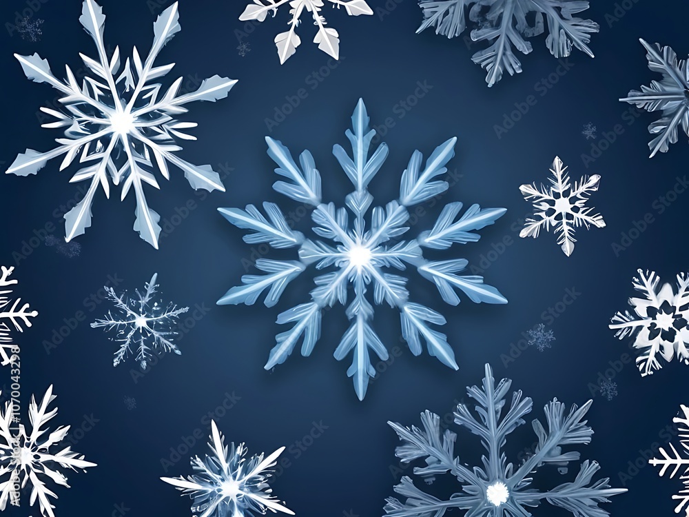 snowflakes on a blue background snowflakes on a blue background