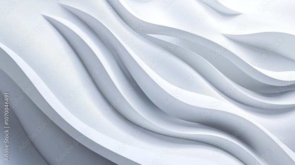 Abstract white waves create a smooth, flowing texture, evoking a sense of elegance and modern design. Abstract white waves create a smooth, flowing texture, evoking a sense of elegance and modern design.