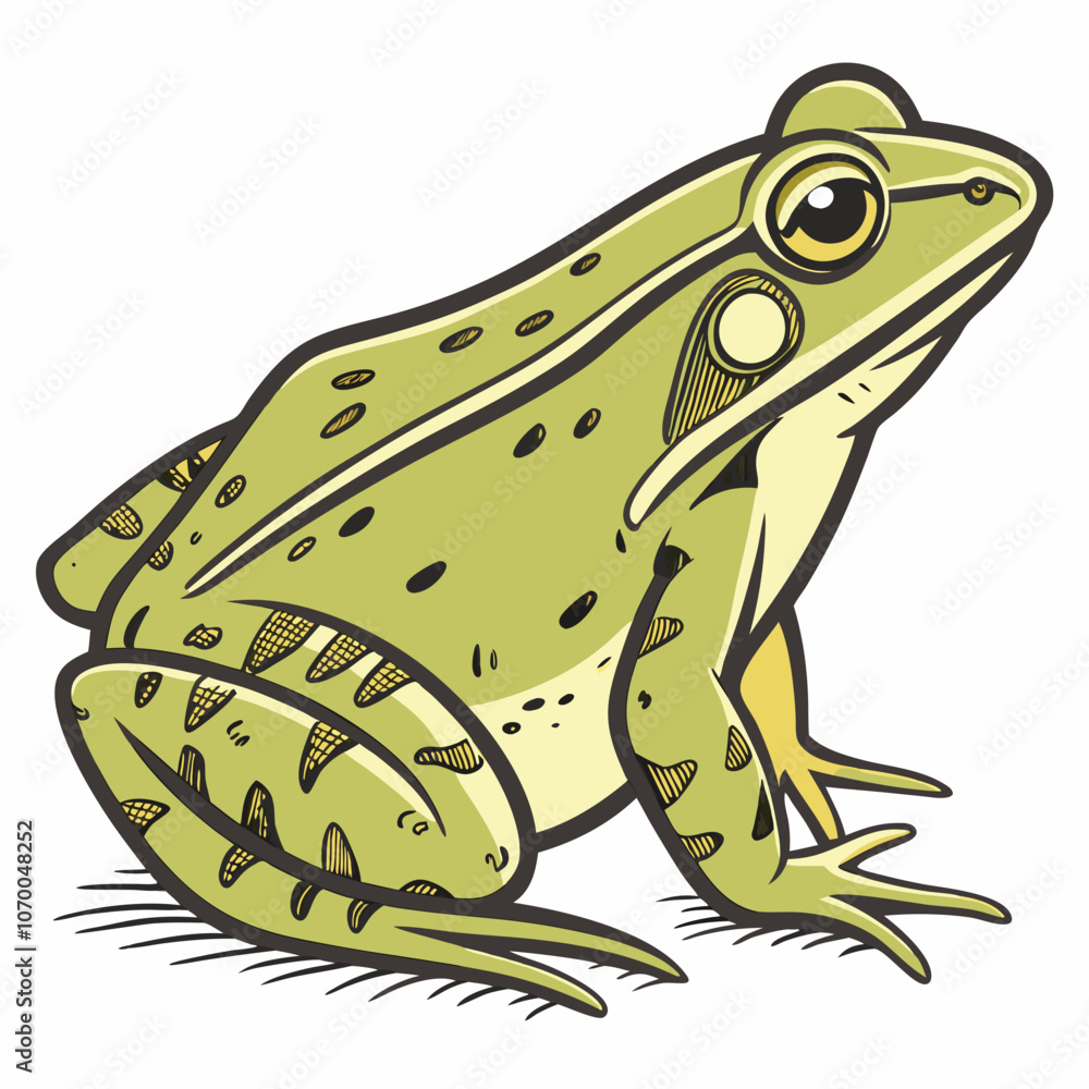 Naklejka premium frog on white background