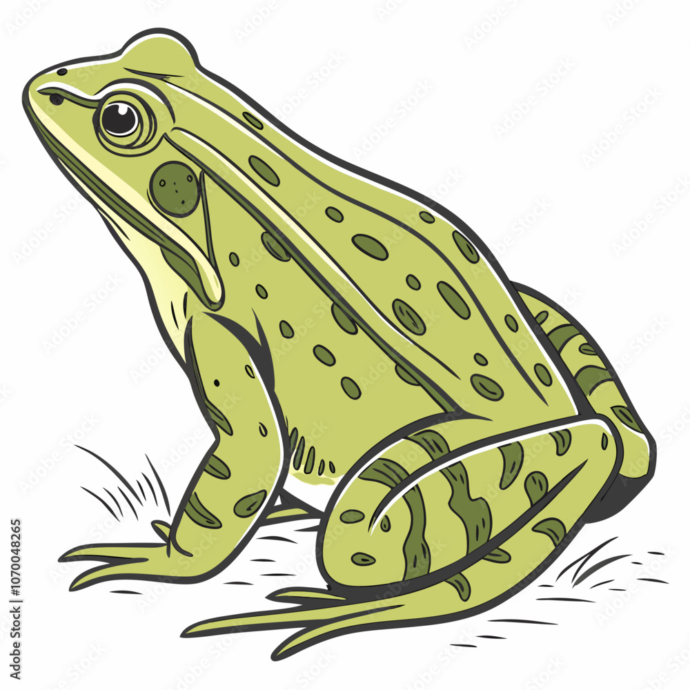 Naklejka premium frog on a white background
