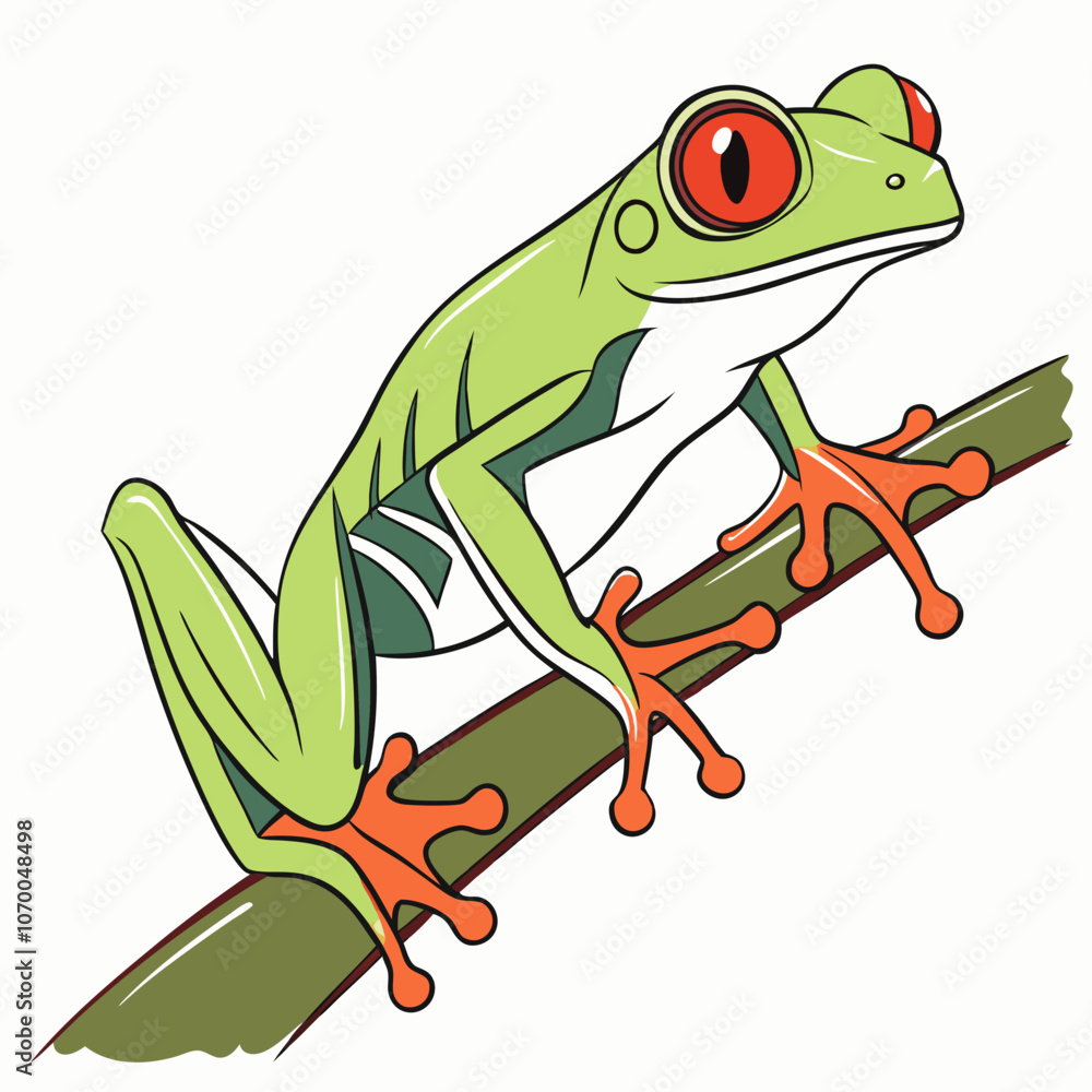 Fototapeta premium frog on a leaf