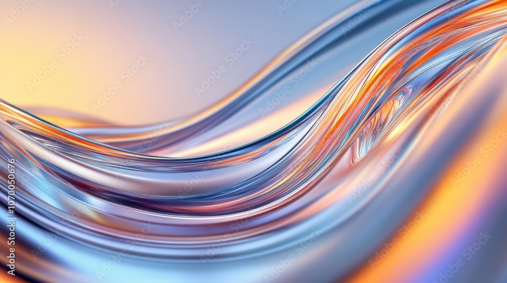A mesmerizing abstract composition of smooth, flowing lines in vibrant hues of blue and orange. A mesmerizing abstract composition of smooth, flowing lines in vibrant hues of blue and orange.