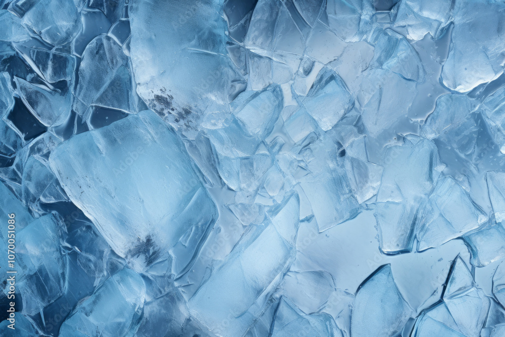 Processed collage of blue cold cracked ice surface texture. Background for banner, backdrop Processed collage of blue cold cracked ice surface texture. Background for banner, backdrop