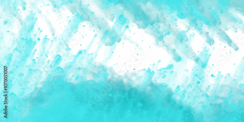 Abstract light blue watercolor cloudiness, mist, or smog background. light blue sky with white background and blurred pattern. Vivid textured aquarelle painted art design background.