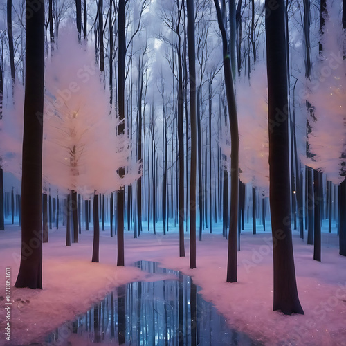 Forest Crystalline Rainbow Fantasy 4k Wallpaper photo