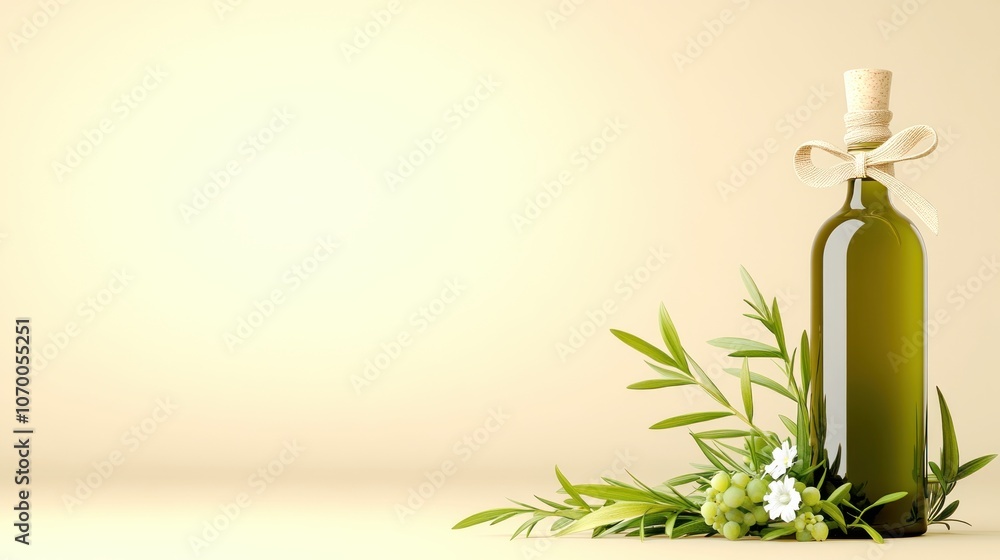 Discover the aromatic essence of olive oil with fresh herbs and flowers Discover the aromatic essence of olive oil with fresh herbs and flowers