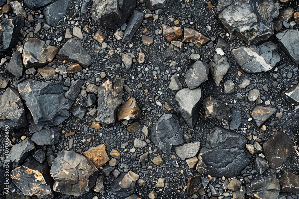 Photo of Grey asphalt rock ground debris. Background texture for backdrops or mapping Photo of Grey asphalt rock ground debris. Background texture for backdrops or mapping