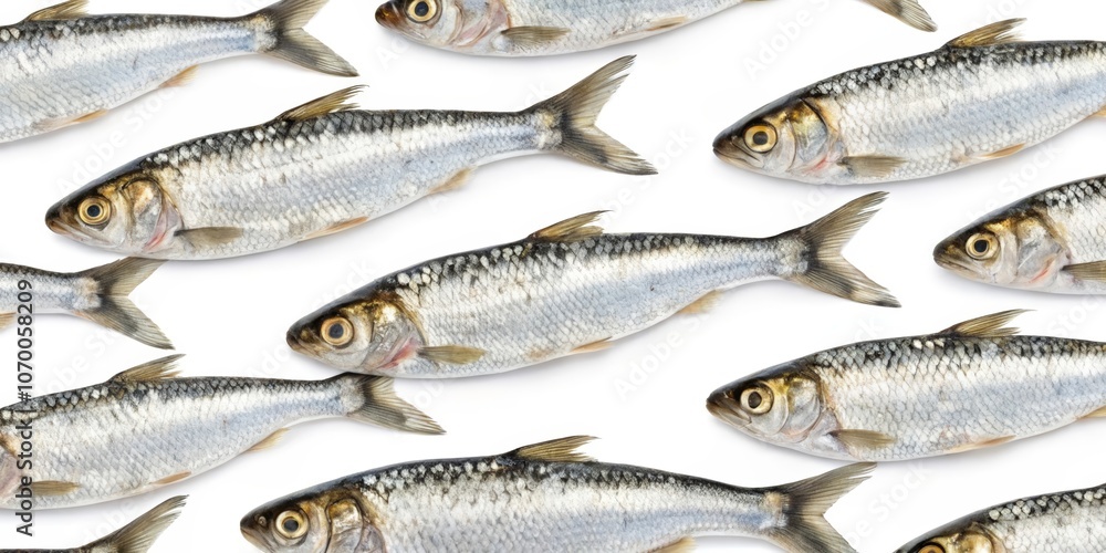 Fototapeta premium fish pattern on a white background