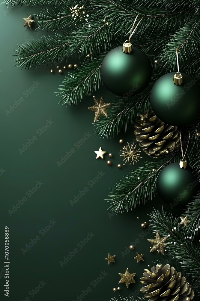 Christmas decor background with place for text. Christmas decor background with place for text.