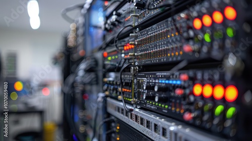 A close-up of a telecommunications software tool used to configure 5G networks, illustrating the integration of software and next-generation mobile networks to ensure high-speed connectivity photo