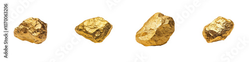 A natural, shiny gold nugget rock specimen showcasing beautiful golden colors and an unusual texture. Ideal for geological studies and mineral collections.