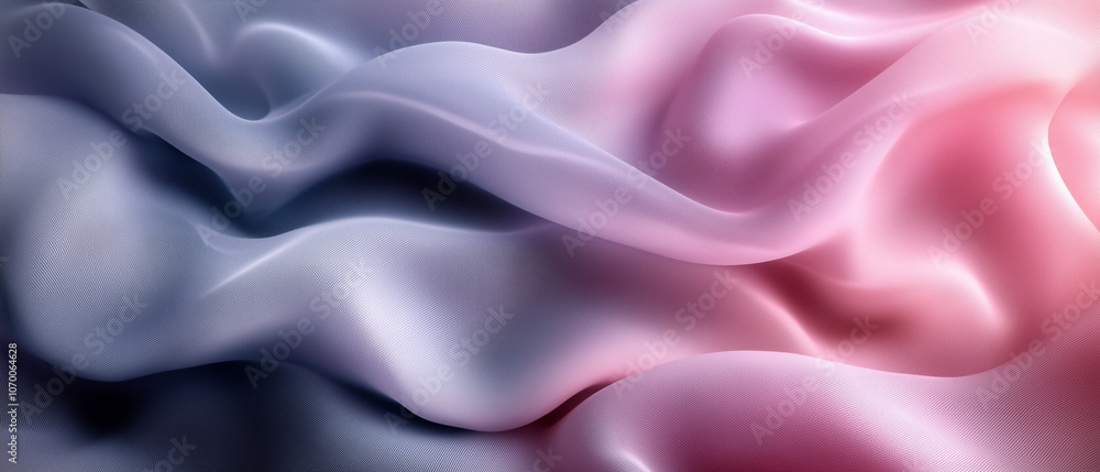 Fototapeta premium Abstract Wavy Pink and Blue Fabric Texture.