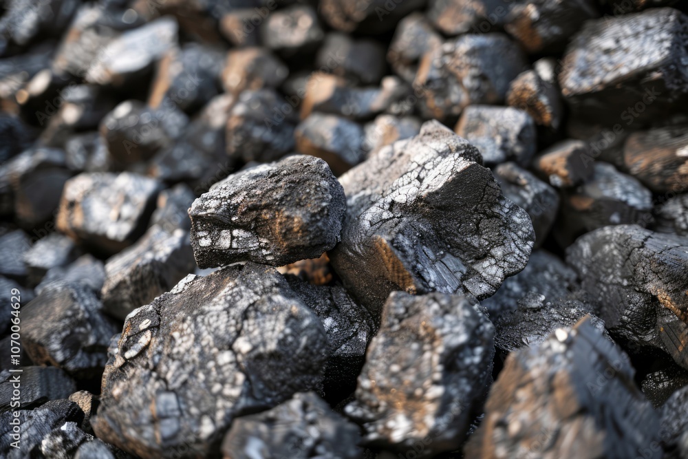Photo of Big pile of natural black coals. Background texture for backdrops or mapping Photo of Big pile of natural black coals. Background texture for backdrops or mapping