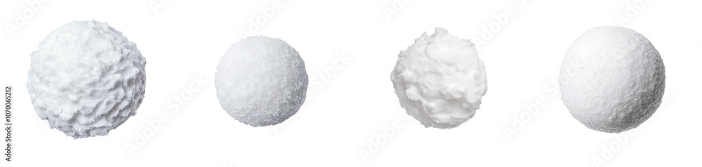 A snowball isolated on a transparent background, cut out A snowball isolated on a transparent background, cut out