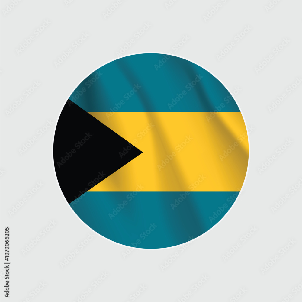 Bahamas round flag stock vector Bahamas round flag stock vector