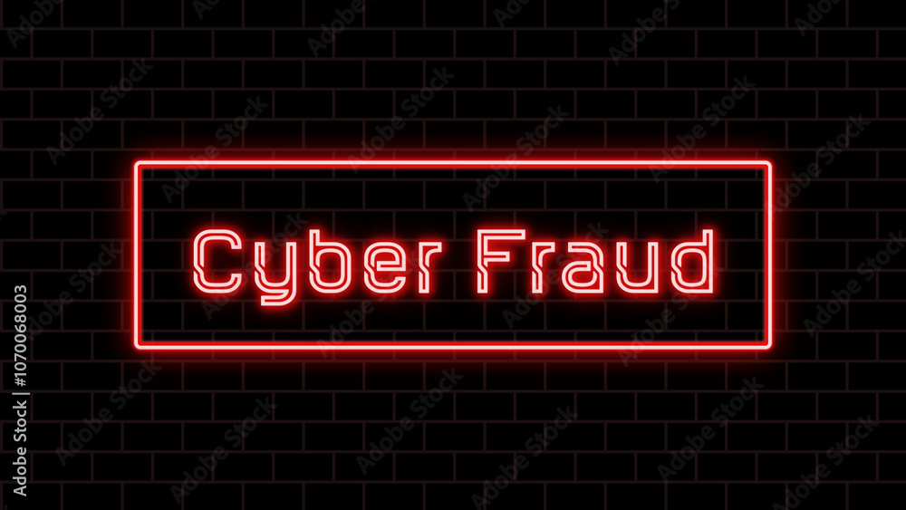Cyber Fraud のネオン文字 Cyber Fraud のネオン文字