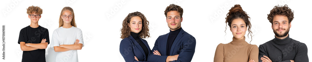 Isolated on a transparent background, a young couple is hugging and smiling together. Isolated on a transparent background, a young couple is hugging and smiling together.