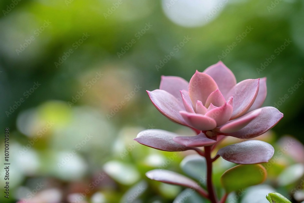 Close-up of a pink succulent plant with soft green background. Close-up of a pink succulent plant with soft green background.