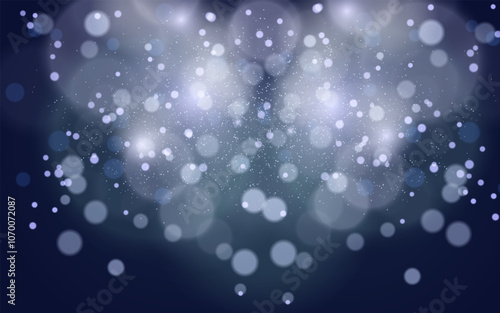 Blue bokeh lights with shimmering particles, creating a dreamy and festive atmosphere. Ideal for celebrations, romantic themes, or holiday backgrounds.