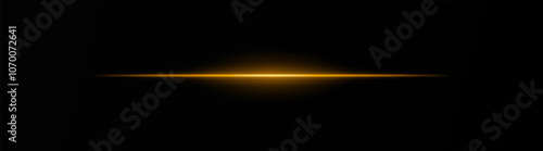 Intense orange horizontal light beam on a black background, Neon rays, Flash of glare and explosion, laser beam. ideal for sci-fi, digital effects, or cinematic designs. Energy dynamic wallpaper