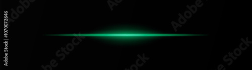 Intense green horizontal light beam on a black background, Neon rays, Flash of glare and explosion, laser beam. ideal for sci-fi, digital effects, or cinematic designs. Energy dynamic wallpaper