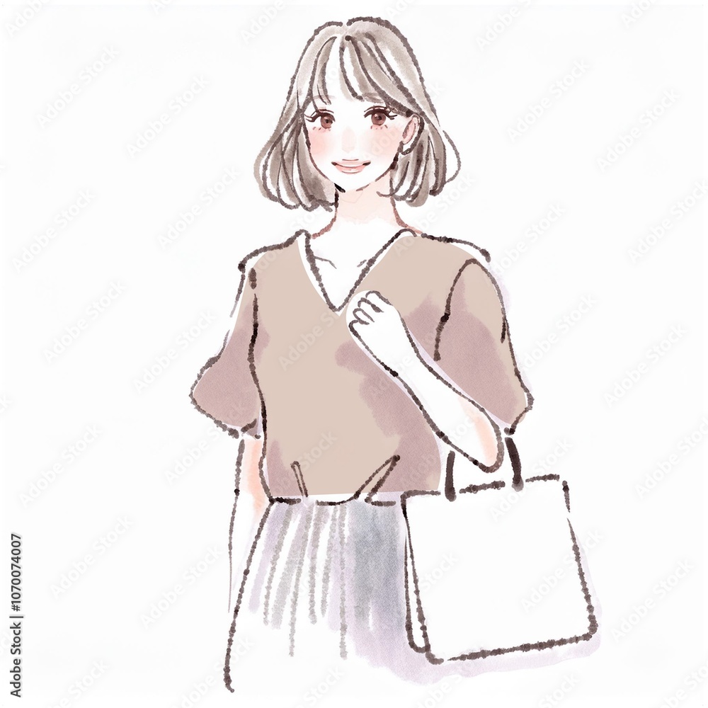 女性・女の子のイラスト素材 女性・女の子のイラスト素材