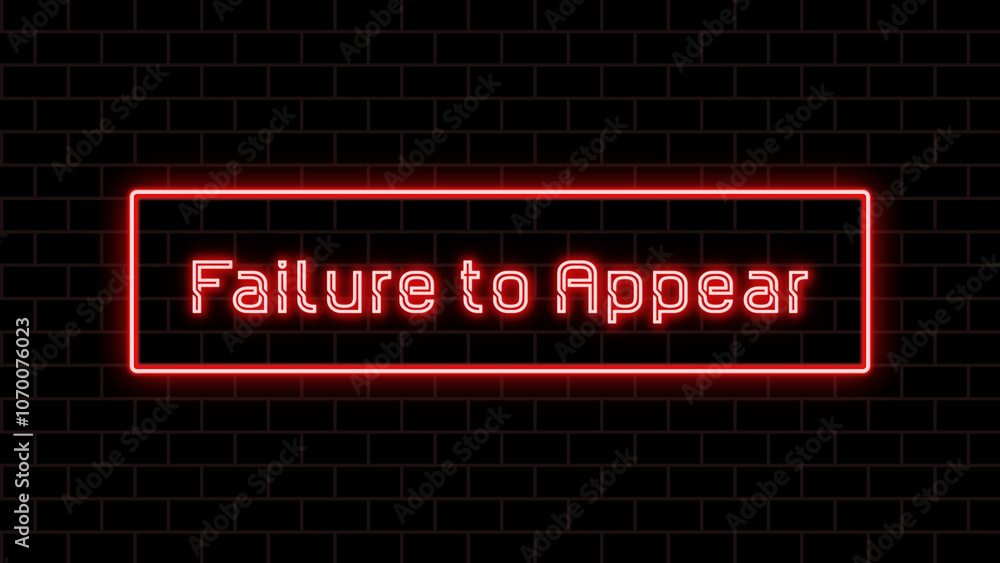 Failure to Appear のネオン文字 Failure to Appear のネオン文字