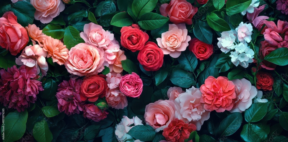 Vibrant garden roses in full bloom showcasing a stunning array of colors and natural beauty. Vibrant garden roses in full bloom showcasing a stunning array of colors and natural beauty.