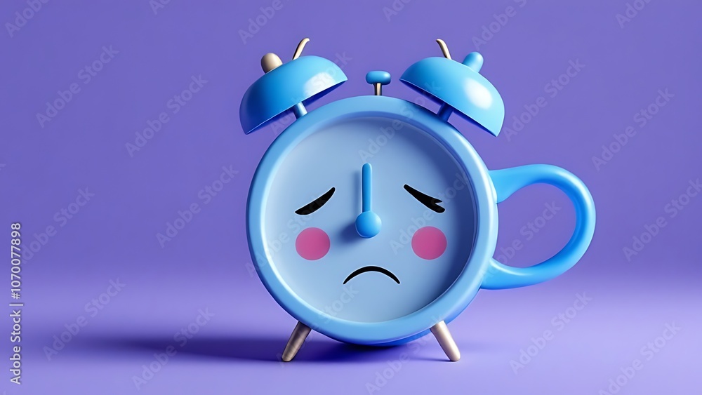 Happy Blue Monday Alarm clock with sad face Happy Blue Monday Alarm clock with sad face