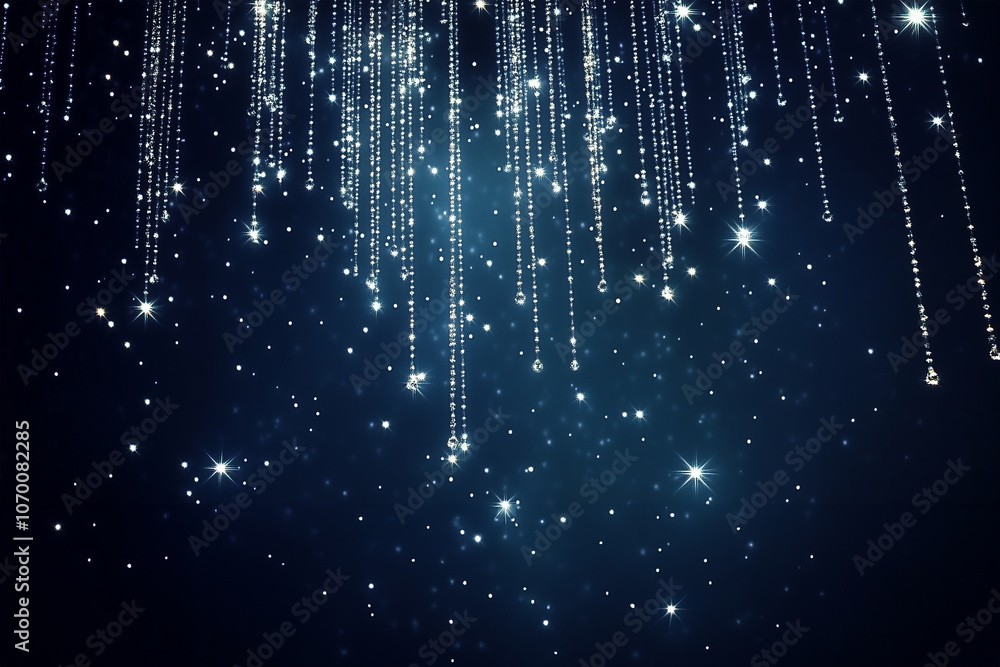 Dark wall covered with many small sparkling lights in various colors that form a pattern like raindrops on glass. Searchlights. Light effect stage for presentation illuminated by spotlights. Dark wall covered with many small sparkling lights in various colors that form a pattern like raindrops on glass. Searchlights. Light effect stage for presentation illuminated by spotlights.