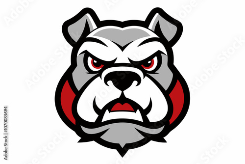 Creative Angry Bulldog mascot vector illustration with white background