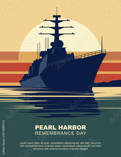 Pearl Harbor Remembrance day background.