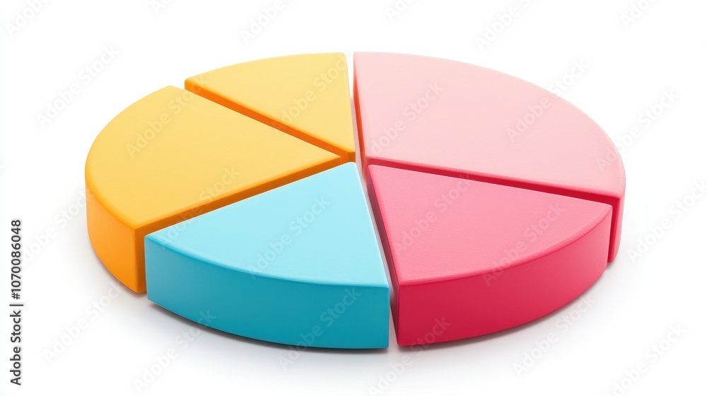 Obraz premium Analyzing the importance of visual data representation using a colorful pie chart for effective communication