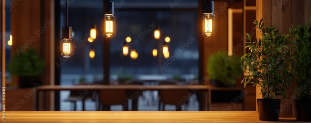 Chic cafe interior featuring elegant hanging decor and a cozy atmosphere for a delightful dining experience. Chic cafe interior featuring elegant hanging decor and a cozy atmosphere for a delightful dining experience.
