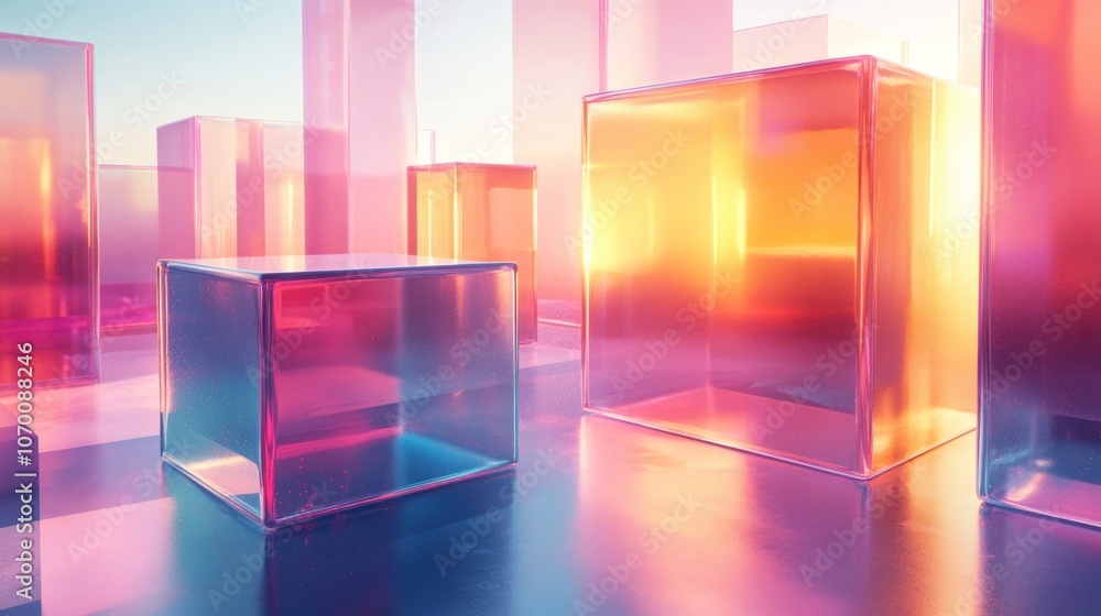 Glass Cubes Abstract Art Glass Cubes Abstract Art