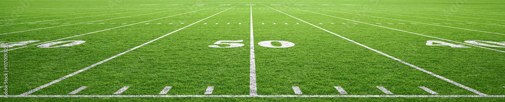 American football field , 40 and 50 yard lines. American football field , 40 and 50 yard lines.