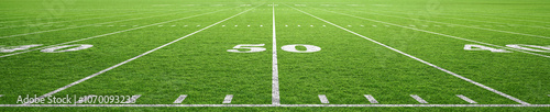 Photos American football field , 40 and 50 yard lines.