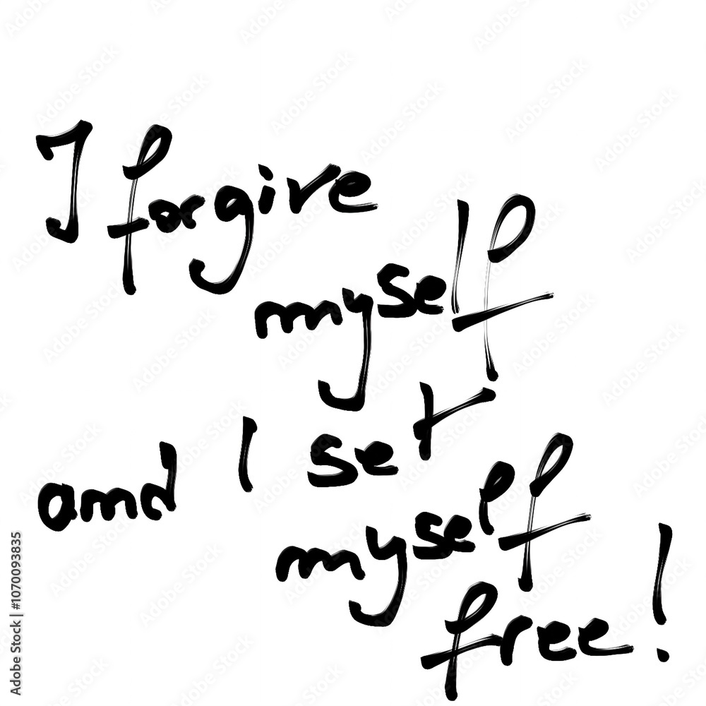 Inspiring Positive Affirmations on White Background Inspiring Positive Affirmations on White Background