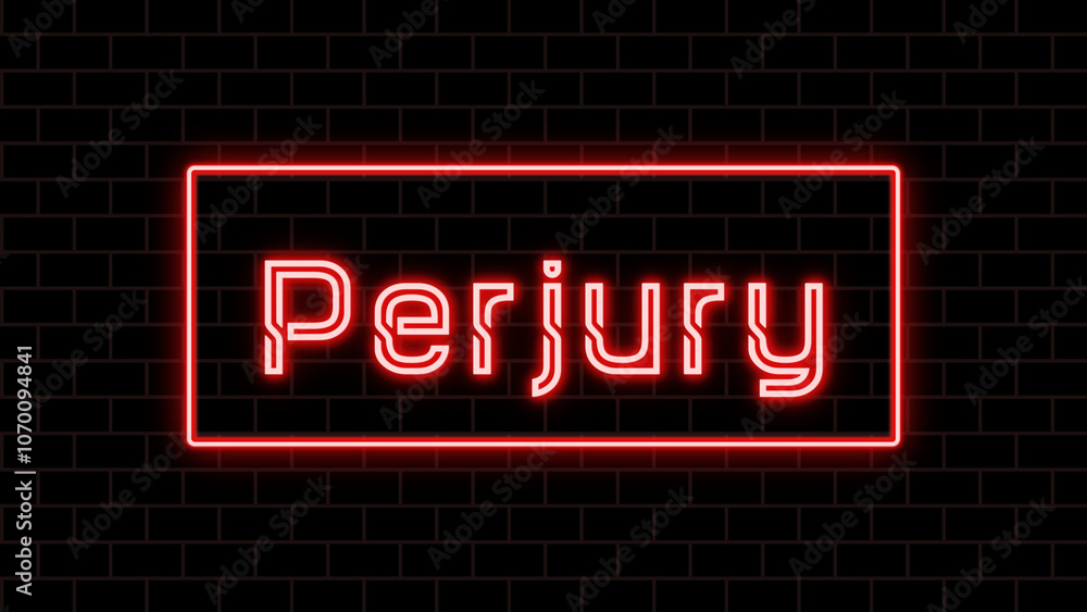Perjury のネオン文字 Perjury のネオン文字