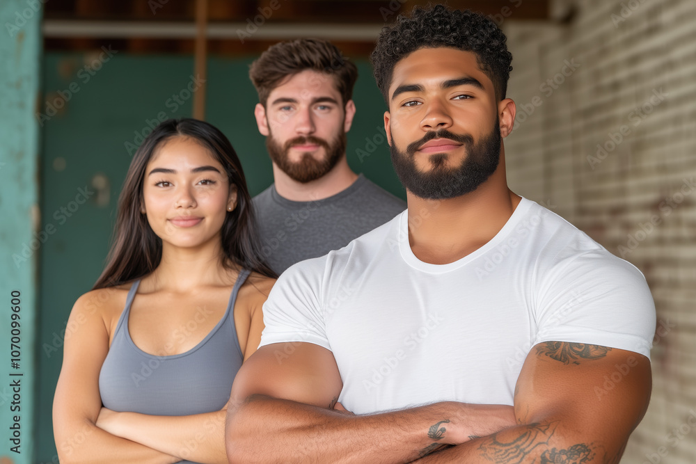Fototapeta premium A group of three young adults